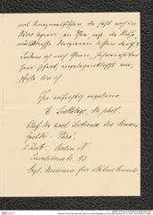 Nachlass Franz Steindachner, Brief von Emilie Snethlage an Franz Steindachner (01.10.1907), Inv.Nr. 495.01, Seite 3